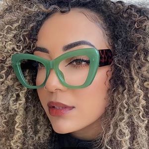 Green and Leopard Glasses